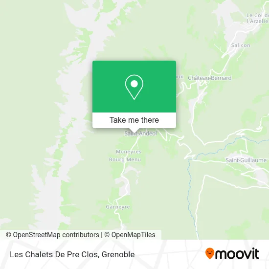 Les Chalets De Pre Clos map