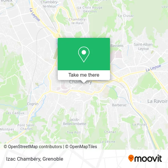 Izac Chambéry map
