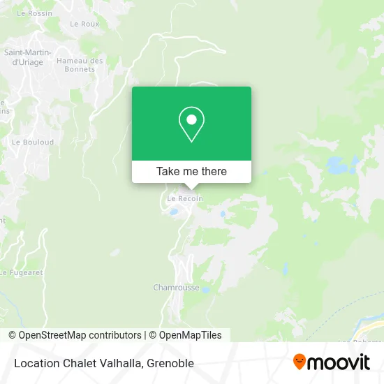 Location Chalet Valhalla map