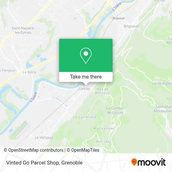 Vinted Go Parcel Shop map