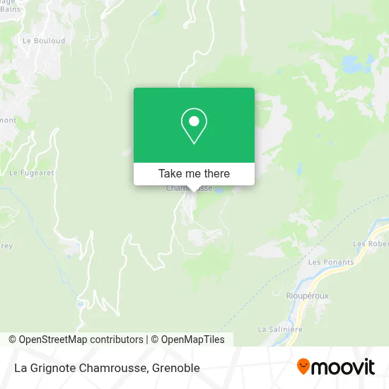 La Grignote Chamrousse map