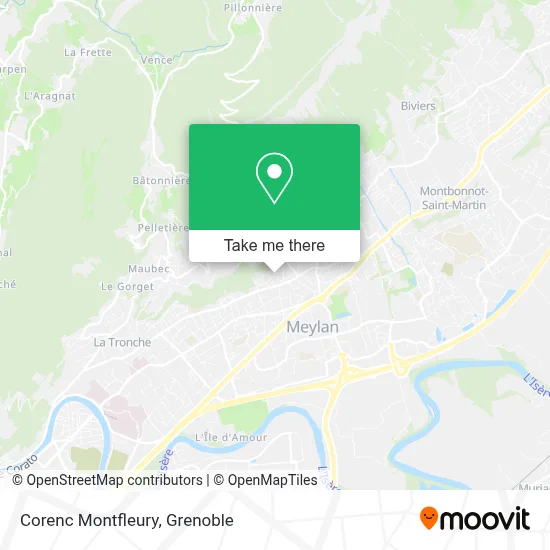 Corenc Montfleury map