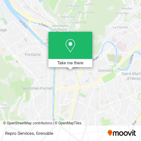 Repro Services map