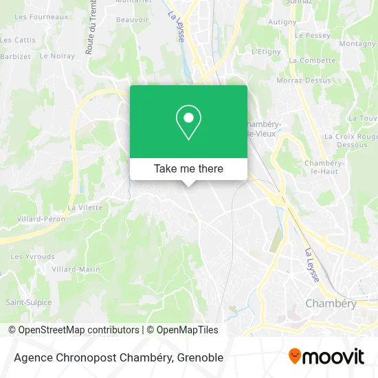 Agence Chronopost Chambéry map