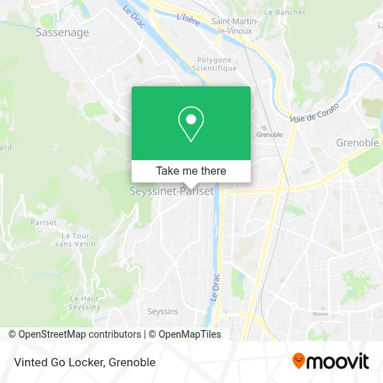 Vinted Go Locker map