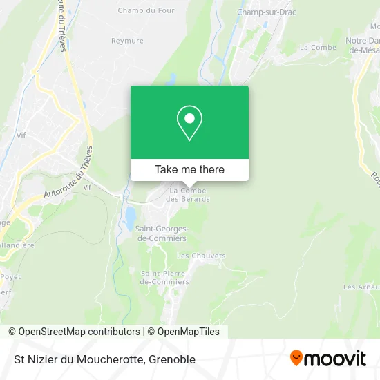 St Nizier du Moucherotte map