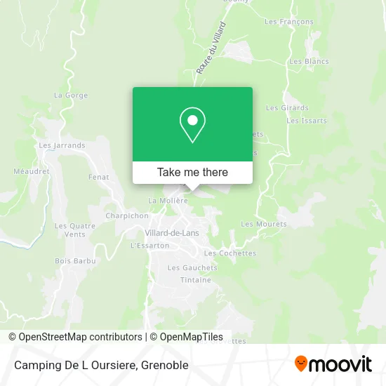 Camping De L Oursiere map