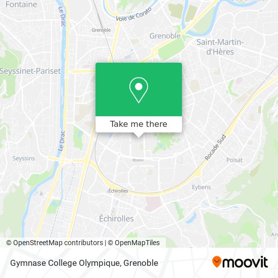 Gymnase College Olympique map