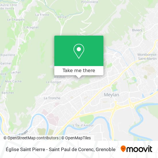 Église Saint Pierre - Saint Paul de Corenc map