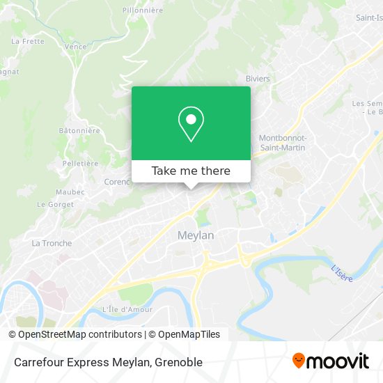 Carrefour Express Meylan map