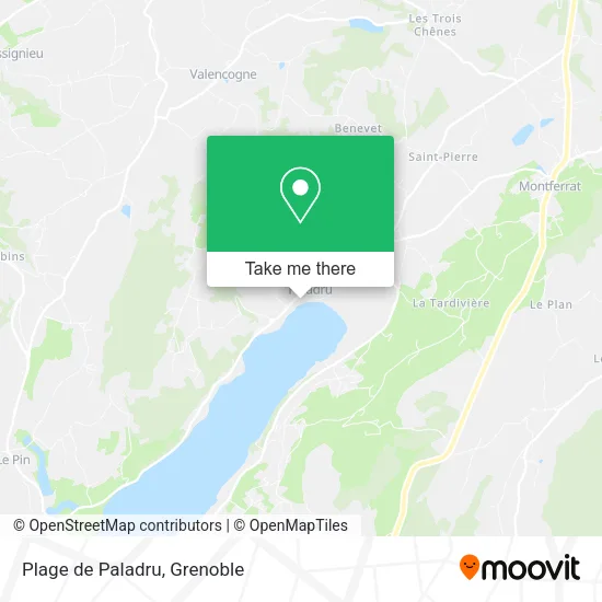 Plage de Paladru map