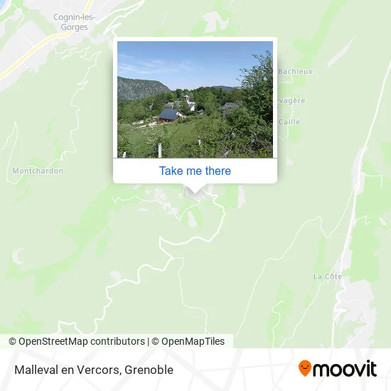 Malleval en Vercors map