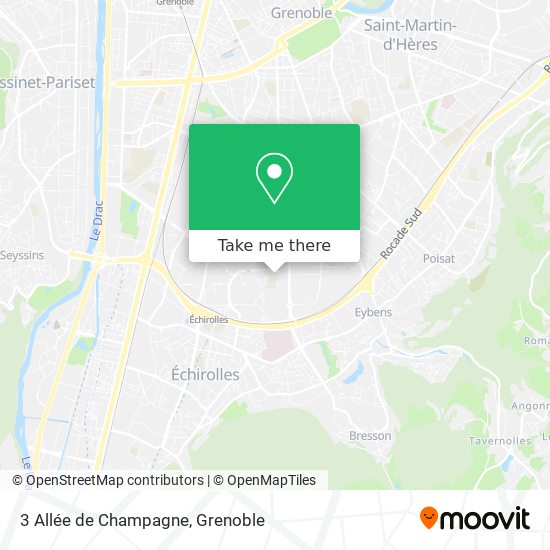 Mapa 3 Allée de Champagne