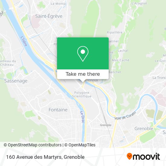 Mapa 160 Avenue des Martyrs