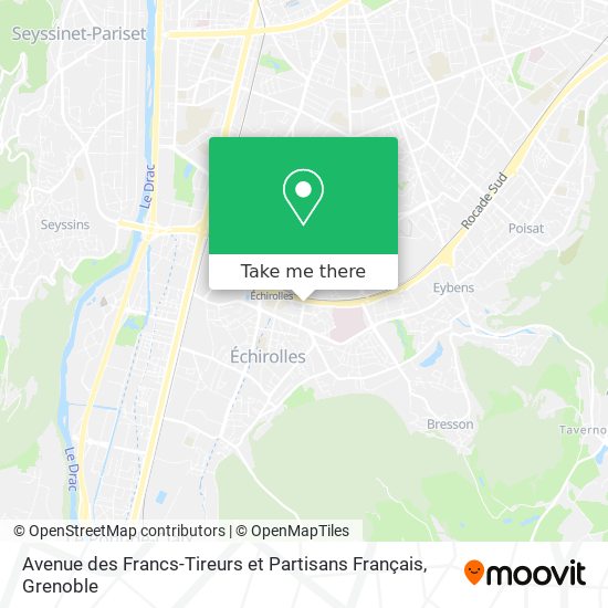 Avenue des Francs-Tireurs et Partisans Français map