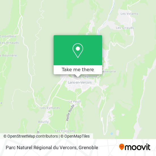Parc Naturel Régional du Vercors map