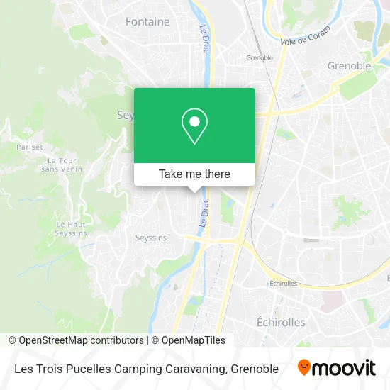 Les Trois Pucelles Camping Caravaning map