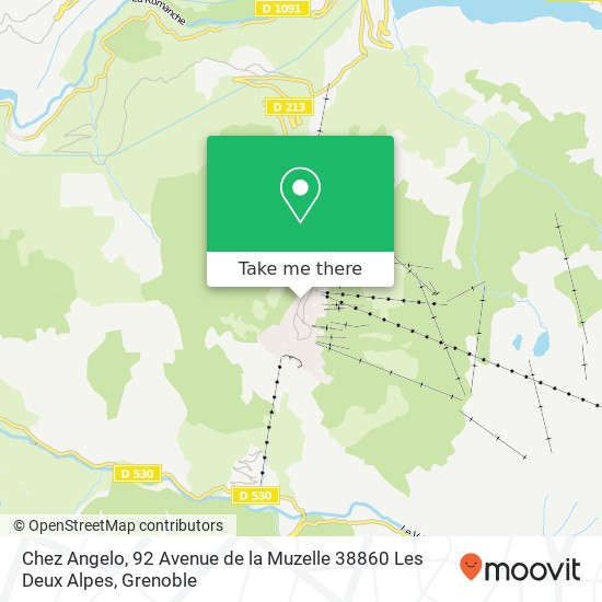 Mapa Chez Angelo, 92 Avenue de la Muzelle 38860 Les Deux Alpes