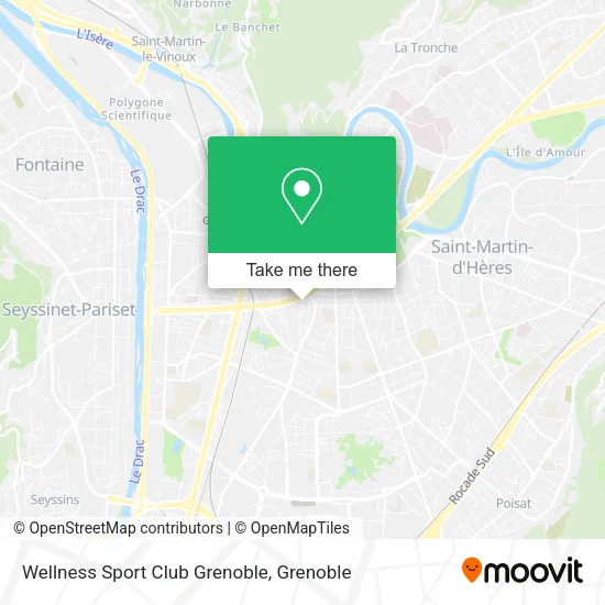 Wellness Sport Club Grenoble map