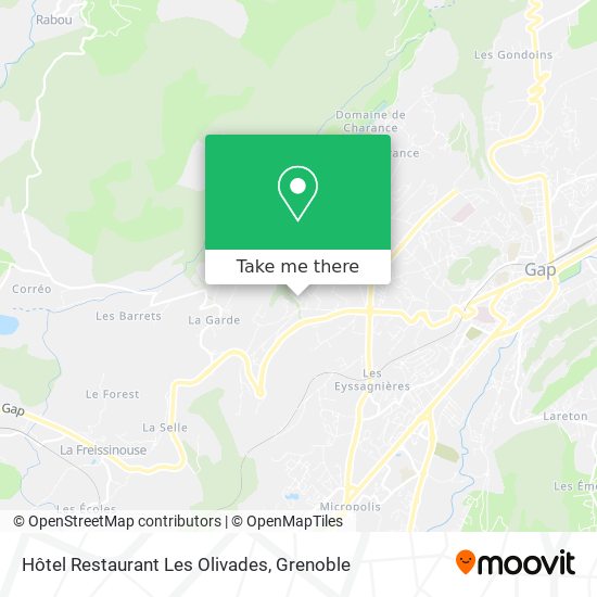 Hôtel Restaurant Les Olivades map