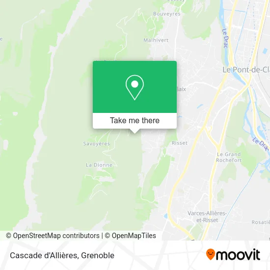 Cascade d'Allières map