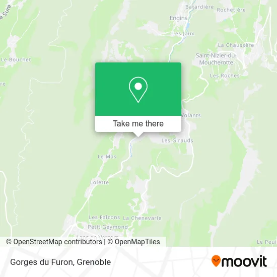 Gorges du Furon map