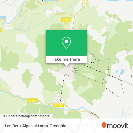 Les Deux Alpes ski area map