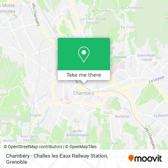 Chambéry - Challes les Eaux Railway Station map