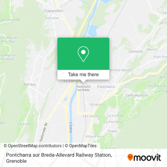 Pontcharra sur Breda-Allevard Railway Station map