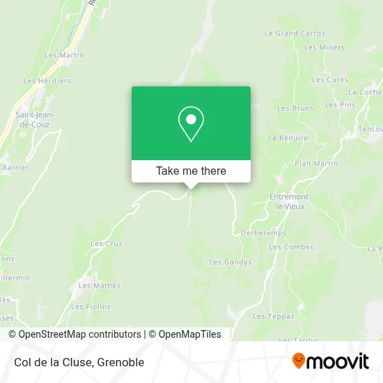 Col de la Cluse map