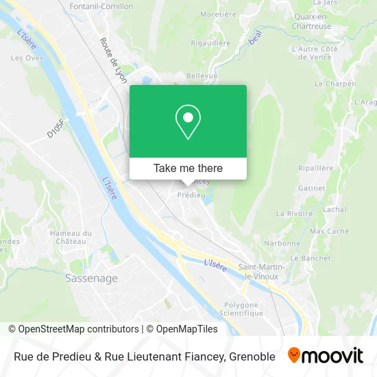 Rue de Predieu & Rue Lieutenant Fiancey map