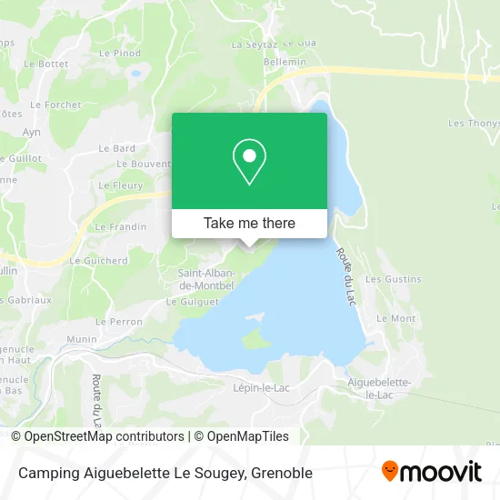 Camping Aiguebelette Le Sougey map