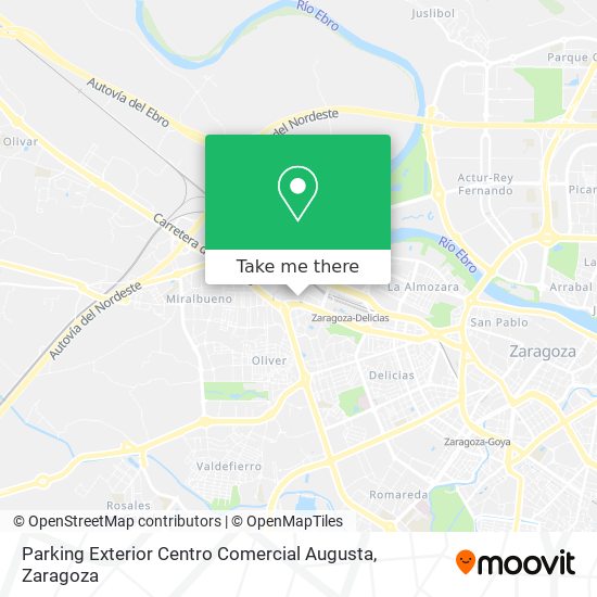 Parking Exterior Centro Comercial Augusta map
