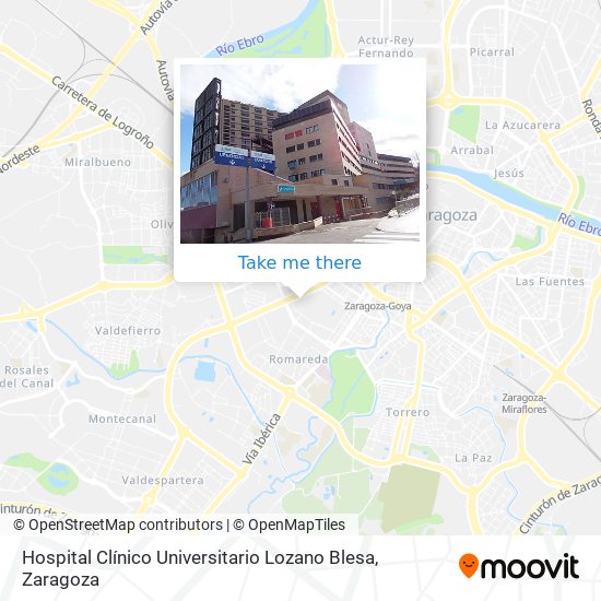 Hospital Clínico Universitario Lozano Blesa map