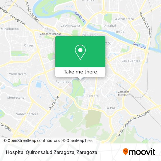 mapa Hospital Quironsalud Zaragoza