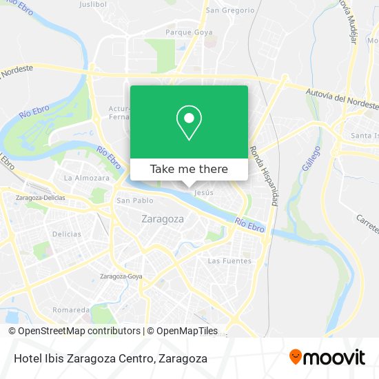 mapa Hotel Ibis Zaragoza Centro