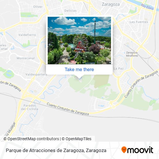 Parque de Atracciones de Zaragoza map