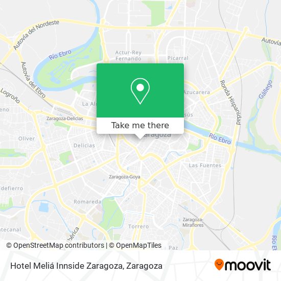 Hotel Meliá Innside Zaragoza map