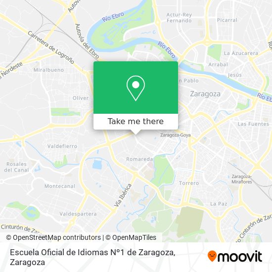 mapa Escuela Oficial de Idiomas Nº1 de Zaragoza