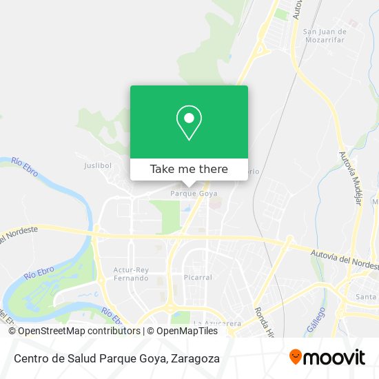 mapa Centro de Salud Parque Goya