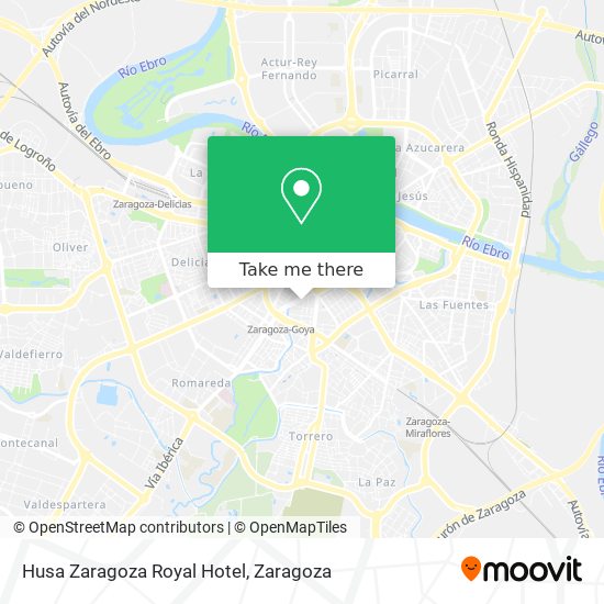 Husa Zaragoza Royal Hotel map