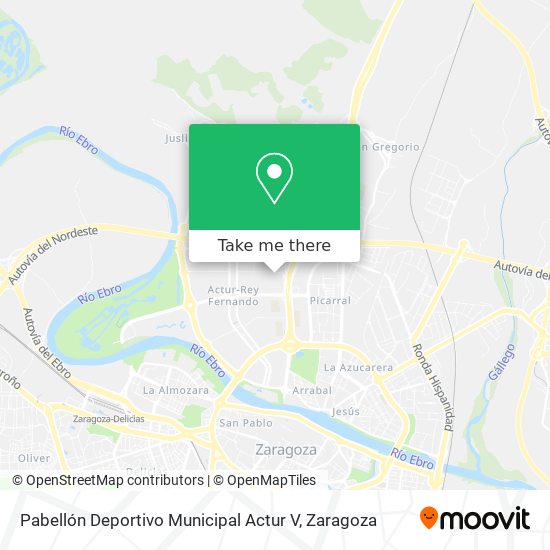 mapa Pabellón Deportivo Municipal Actur V
