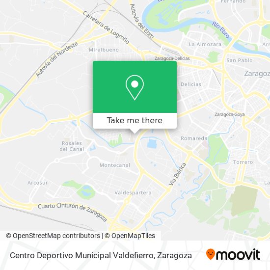 Centro Deportivo Municipal Valdefierro map