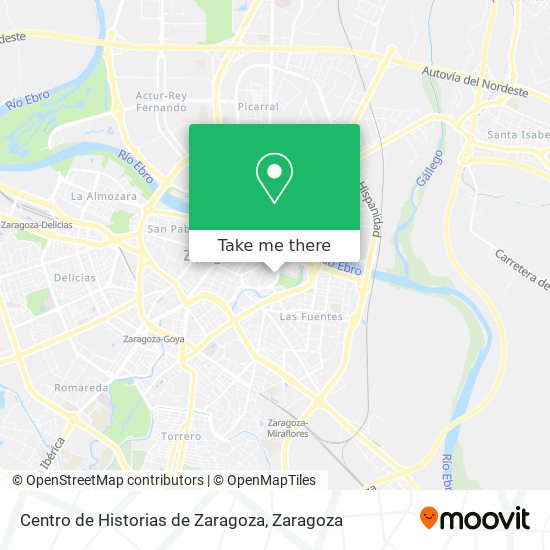 mapa Centro de Historias de Zaragoza