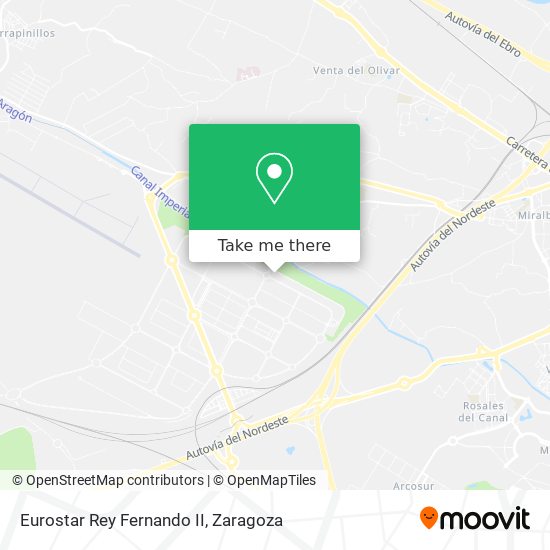 Eurostar Rey Fernando II map
