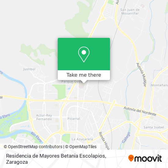 Residencia de Mayores Betania Escolapios map