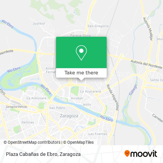 Plaza Cabañas de Ebro map