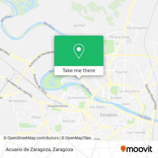 mapa Acuario de Zaragoza