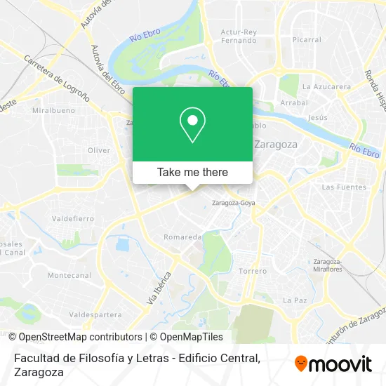 Facultad de Filosofía y Letras - Edificio Central map
