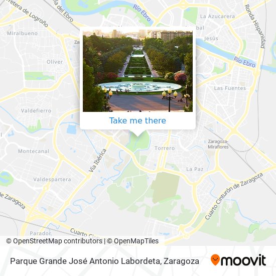 mapa Parque Grande José Antonio Labordeta
